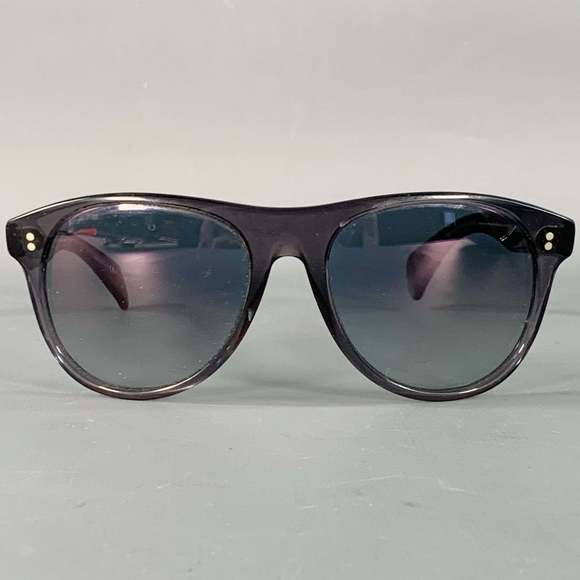 GIORGIO ARMANI Brown Transparent Acetate Teardrop Sunglasses - Picture 1 of 7